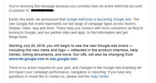 Google thông báo thay đổi Google Adwords thành Google Ads